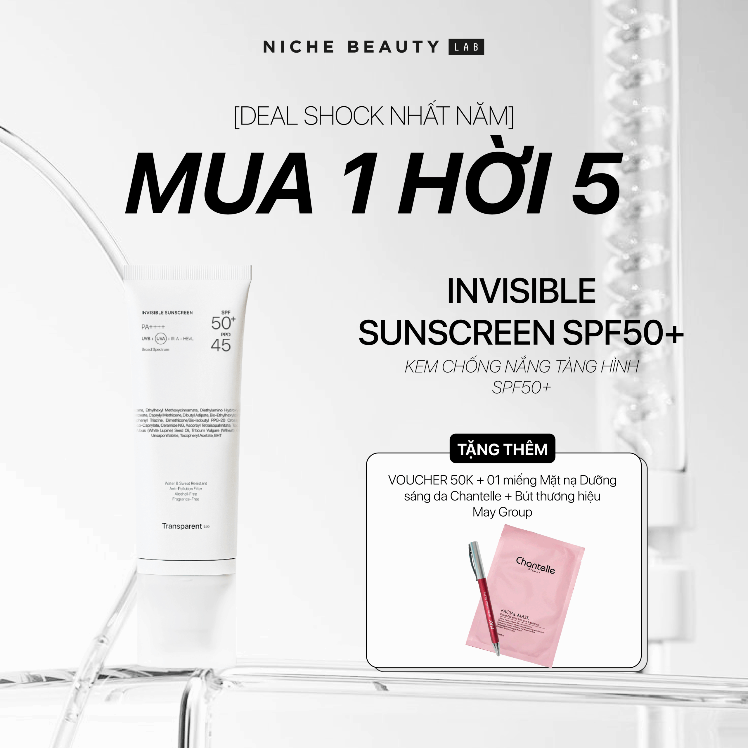 INVISIBLE SUNSCREEN SPF50+ - Ảnh 2